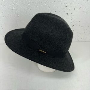 Overland size Large Plymouth Crushable Wool Felt Charcoal Fedora Hat